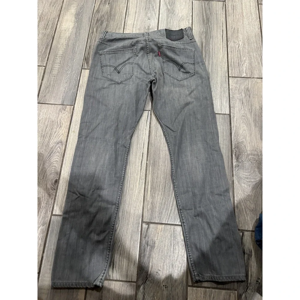 Levi's 521 Men's W32 L32 Gray Slim Fit Straight Leg Denim Jeans